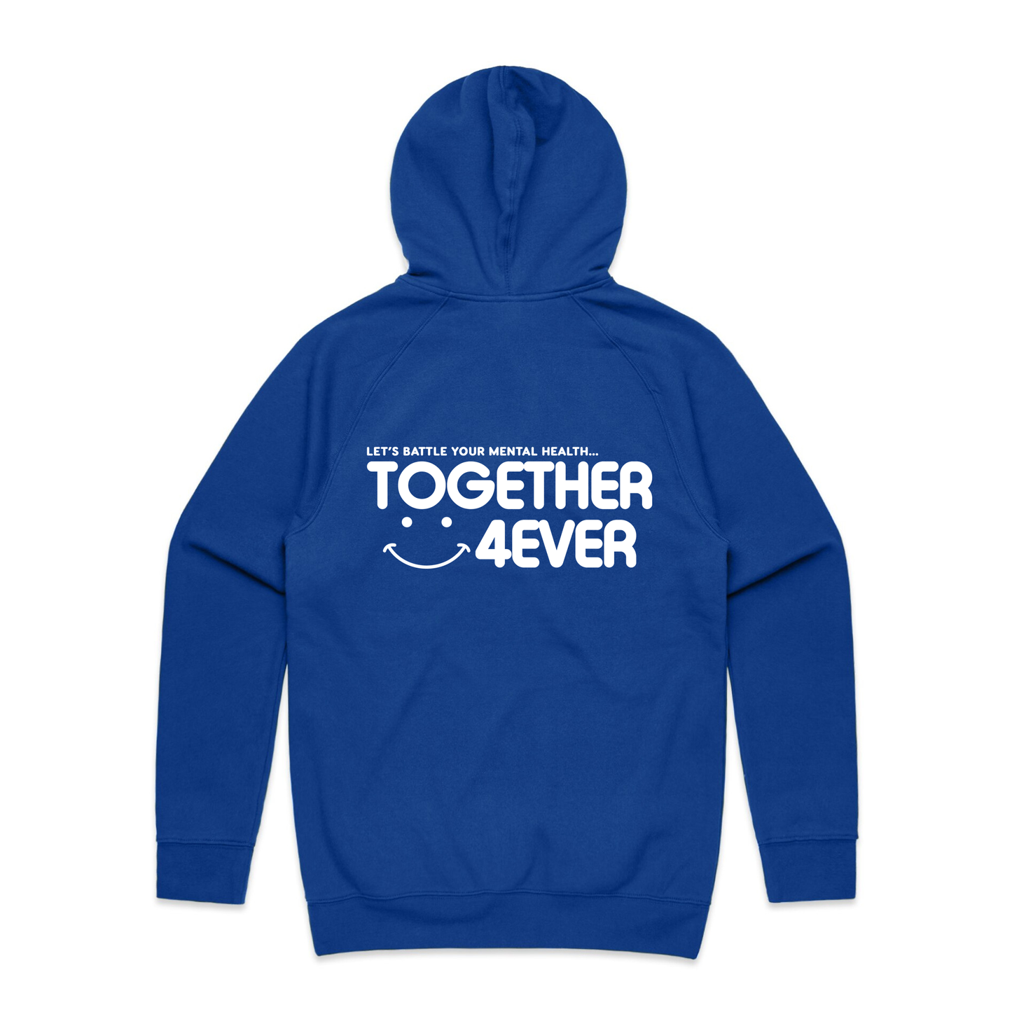 4EVER HOODIE - BRIGHT ROYAL x WHITE