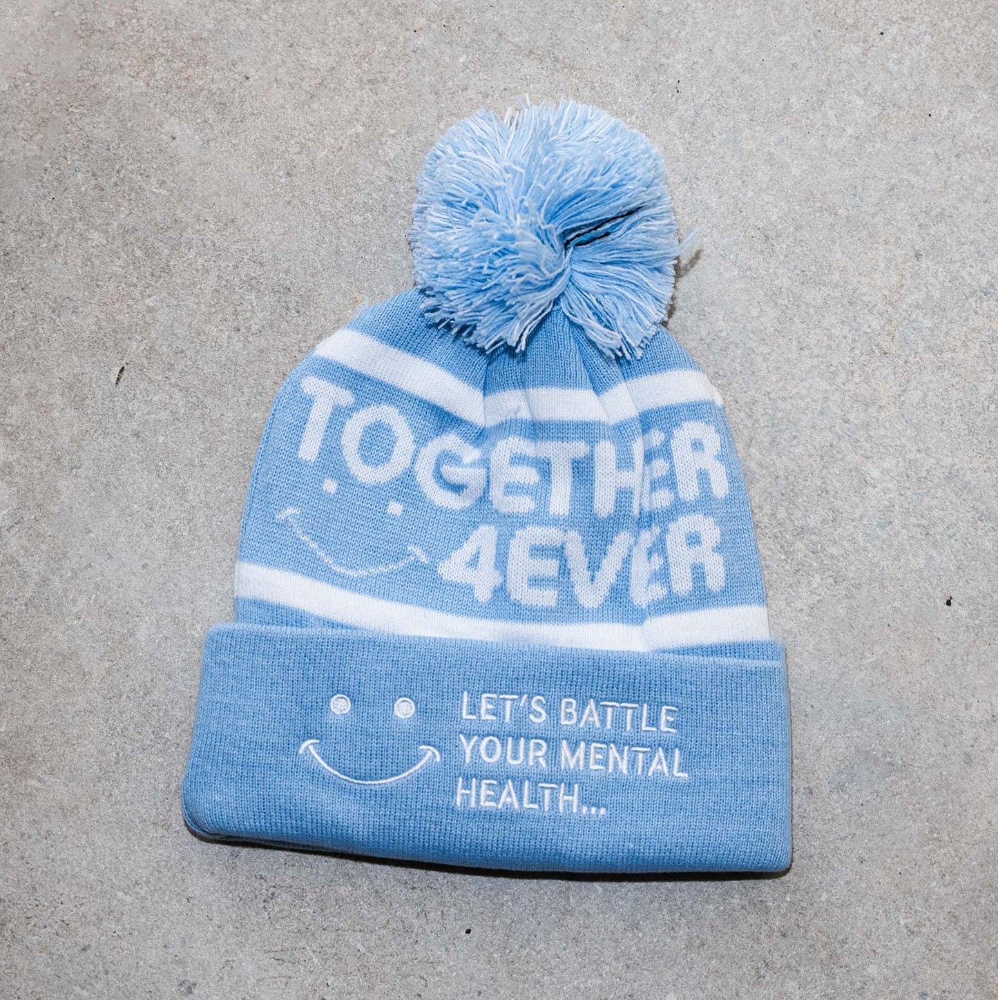 4EVER BEANIE - BLUE & WHITE