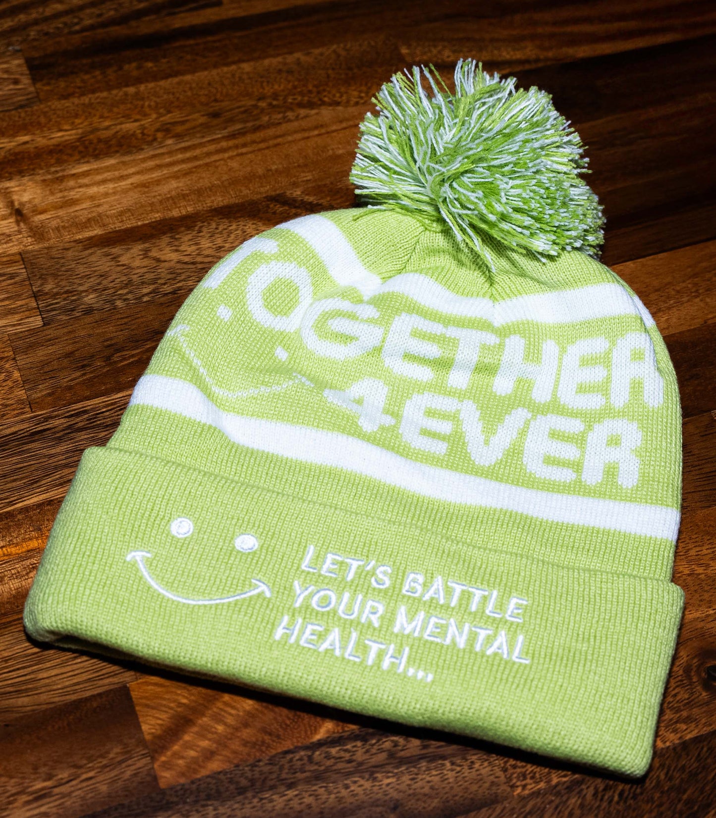 4EVER BEANIE - PISTACHIO & WHITE