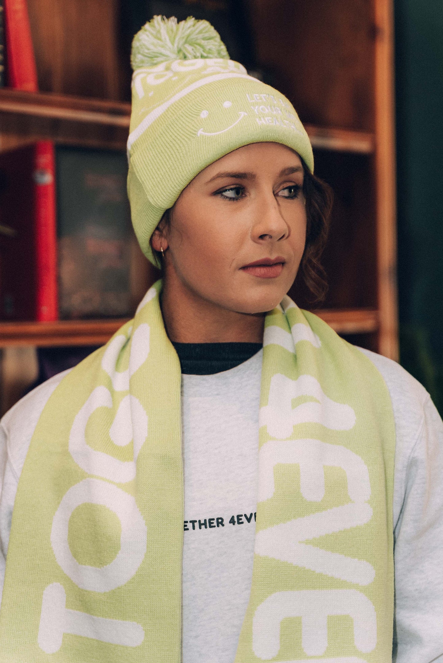 4EVER BEANIE - PISTACHIO & WHITE