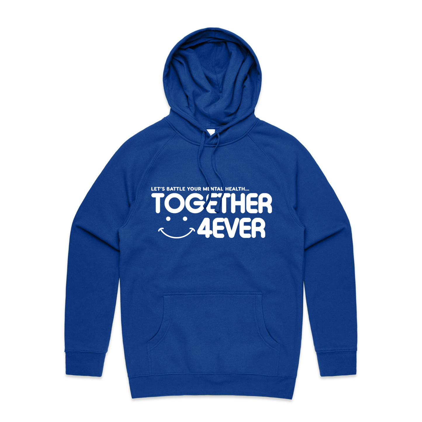 4EVER HOODIE - BRIGHT ROYAL x WHITE